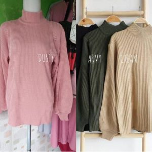 ini adalah Bayoneta Sweater Army, size: LD 100 cm, material: wol, color: green, brand: Rajutindo, age_group: all ages, gender: female