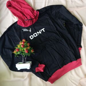ini adalah Jaket Dont Hitam, size: L, material: Fleece, color: Black and red, brand: Jaketindonesia, age_group: all ages, gender: unisex