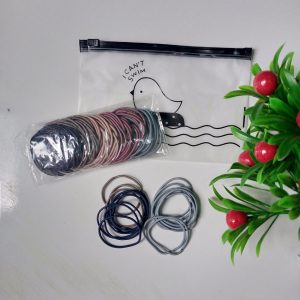 ini adalah Ikat Rambut Polos (Pouch), size: small, material: rubber, color: multicolor, brand: aksesoris indonesi, age_group: all ages, gender: female