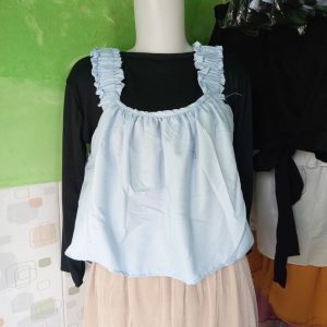 ini adalah Tank Top Outer Biru, size: LD 106cm, material: twiscone, color: blue, brand: Outerwearkanor, age_group: all ages, gender: female