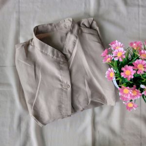 ini adalah Kemeja Aily Coksu, size: L, material: cotton, color: chocholtae milk, brand: Kemailykanor, age_group: adult, gender: female
